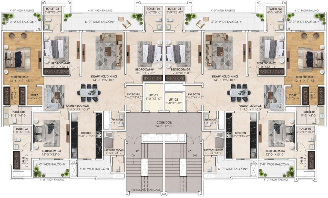 Block C typical Floor