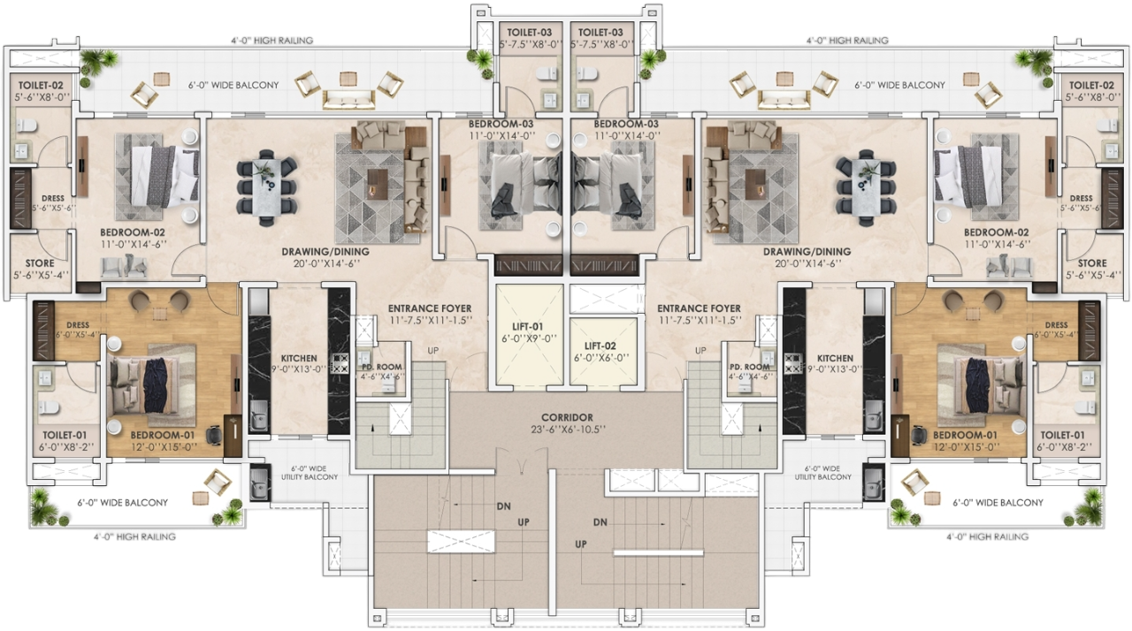 block a lower panthouse